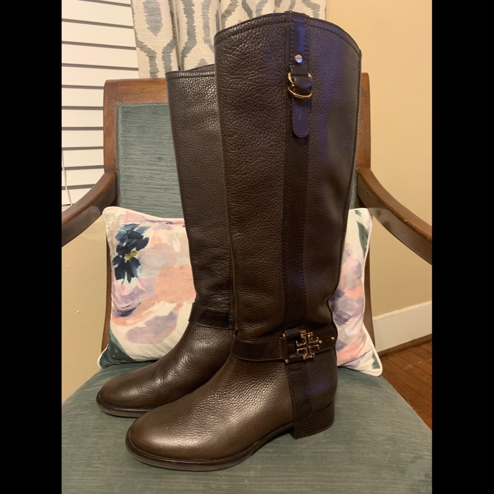 Tory Burch Dark Brown Leather Boots